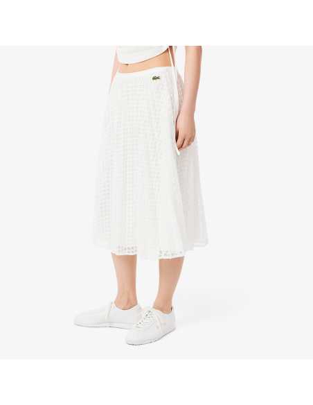 ქვედაბოლო Lacoste - Pleated Lace Skirt
