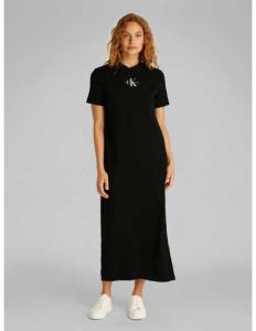 კაბა CALVIN KLEIN JEANS - MONOLOGO LONG RIB TEE DRESS