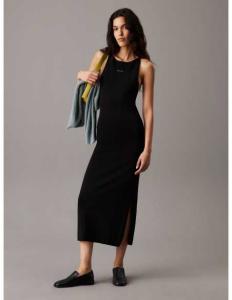კაბა CALVIN KLEIN JEANS - PLACED INST LONG SWEATER DRESS