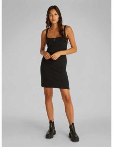 კაბა CALVIN KLEIN JEANS - SOFT RIB FIT & FLARE DRESS