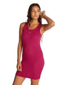 კაბა Tommy Jeans - TJW ESSENTIAL RIB BODYCON EXT