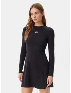 კაბა Tommy Jeans - TJW FIT & FLARE BADGE DRESS