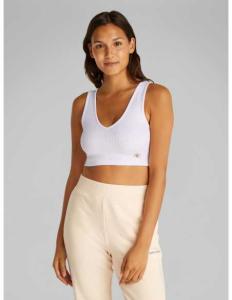 მაისურები CALVIN KLEIN JEANS - WOVEN LABEL RIB BRALETTE