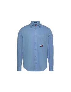 პერანგი Tommy Jeans - TJM REG WASHED TWILL LS SHIRT