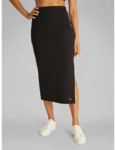 ქვედაბოლო CALVIN KLEIN JEANS - WOVEN LABEL RIB SKIRT