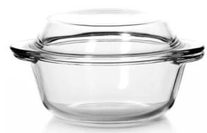 Pasabahce, Borcam, მინის ოვალური ლანგარი თავსახურით