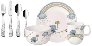 Villeroy & Boch, ჭიქის, თეფშების და დანა-ჩანგლის ნაკრები, Walk Elephant, 7 ცალი