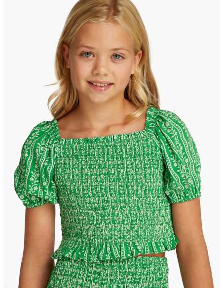 ბავშვის პერანგი/ბლუზი Tommy Hilfiger - AOP SMOCK TOP SS