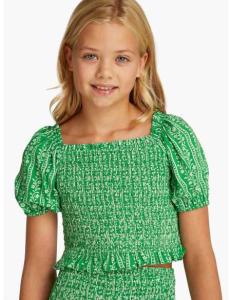 ბავშვის პერანგი/ბლუზი Tommy Hilfiger - AOP SMOCK TOP SS