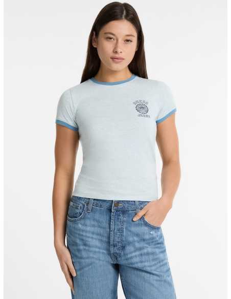 მაისურები GUESS JEANS - GJ SS SLIM STAMP HEATHER TEE