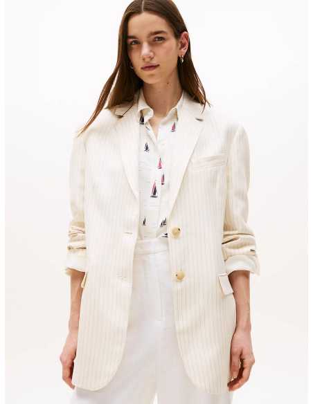 პიჯაკი Tommy Hilfiger - VISCOSE LINEN RELAXED SB BLAZER