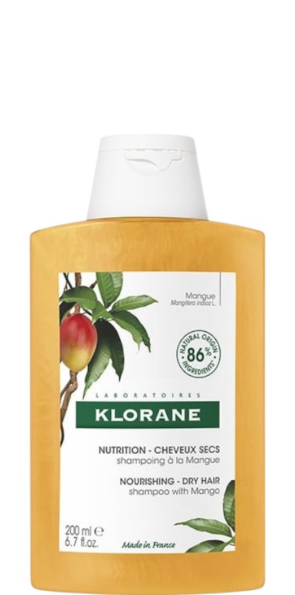 Klorane Mango მშრალი თმის შამპუნი  200 მლ