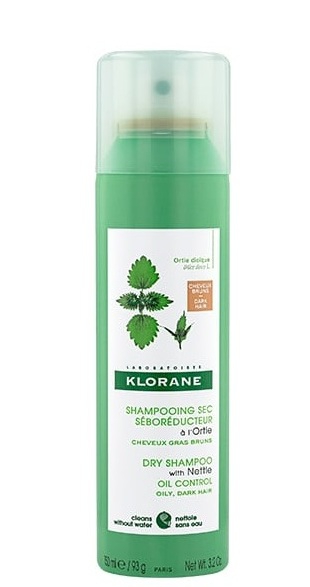 Klorane Nettle მუქი თმის მშრალი შამპუნი 150 მლ