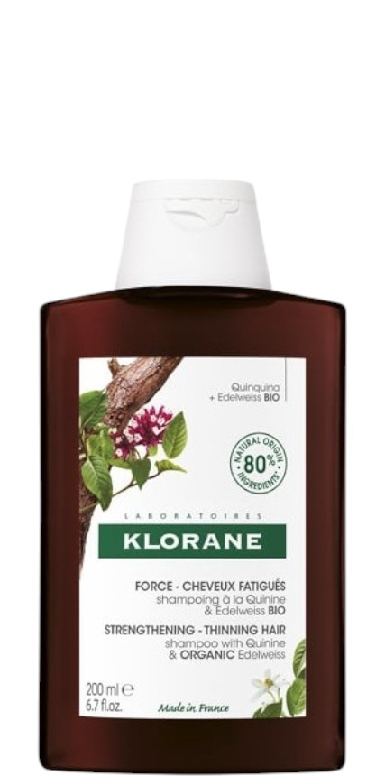 Klorane Quinine თმის ცვენის საწინააღმდეგო შამპუნი 200 მლ