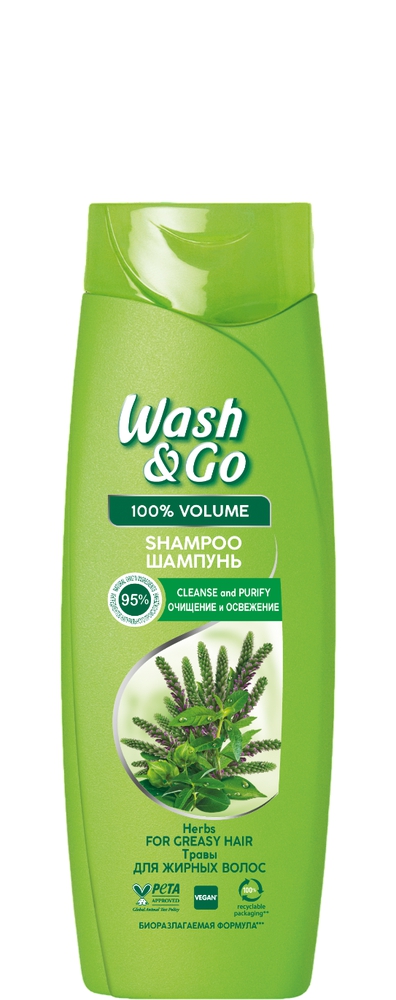 Wash & Go Herbs შამპუნი 180 მლ