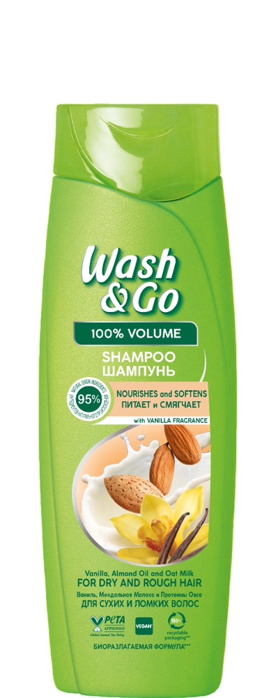 Wash & Go Vanilla შამპუნი 360 მლ