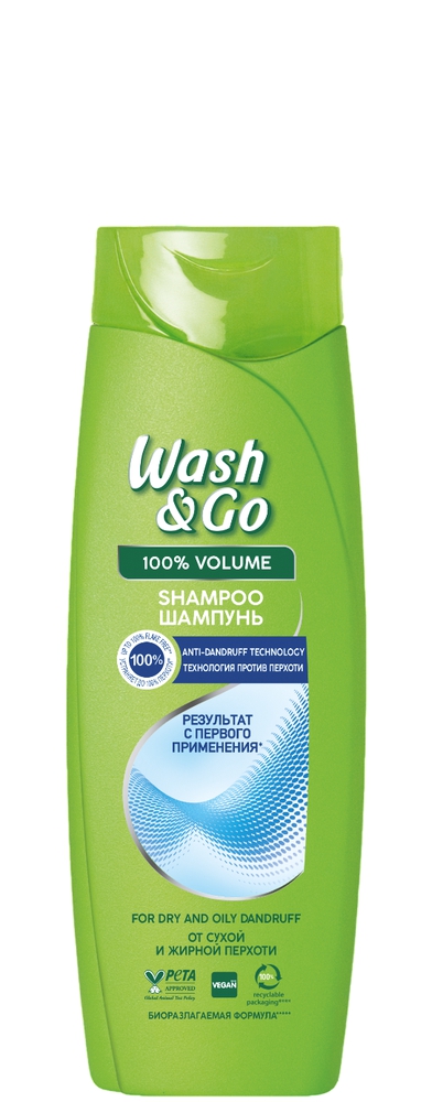 Wash & Go ქერტლის საწინააღმდეგო შამპუნი 180 მლ
