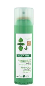 Klorane Nettle მუქი თმის მშრალი შამპუნი 150 მლ