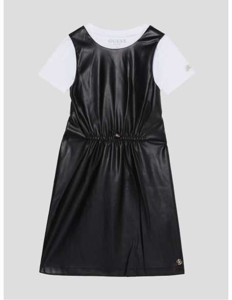 ბავშვის კაბა GUESS - SET SS T-SHIRT+PU SKIRTALL