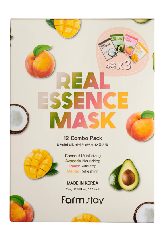 Farmstay Real Essence სახის ნიღბების ნაკრები