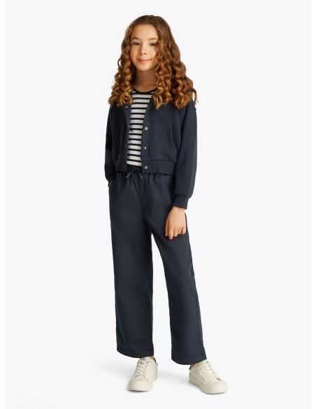 შარვალი Tommy Hilfiger - HILFIGER EMB WIDE LEG PANT