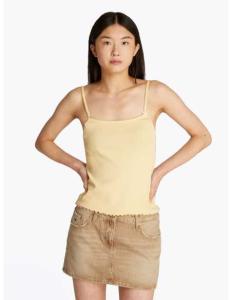 მაისურები Tommy Jeans - TJW SLIM GMD RIB STRAP TOP