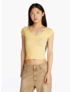 მაისურები Tommy Jeans - TJW SLIM VNECK GMD RIB SS