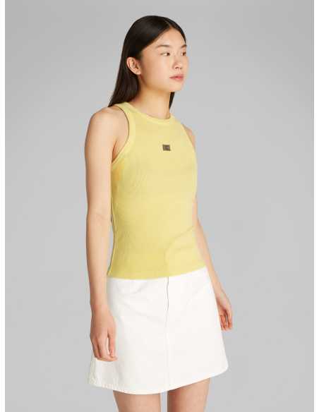 მაისურები CALVIN KLEIN JEANS - WASHED WOVEN LABEL RIB TANK TOP