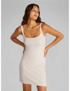 კაბა CALVIN KLEIN JEANS - SOFT RIB FIT & FLARE DRESS