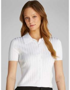 პერანგი CALVIN KLEIN JEANS - SILKY CROPPED BABY POLO SHIRT