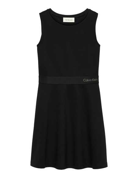 ბავშვის კაბა CALVIN KLEIN - FIT FLARE SLEEVELESS PUNTO DRESS