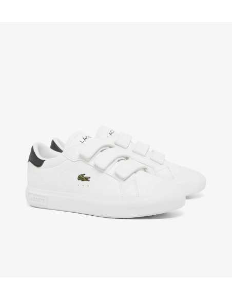 ბავშვის სპორტული ფეხსაცმელი Lacoste - Children's Powercourt Sneakers- 147 - WHT/BLK