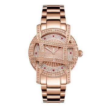 10 YR Anniversary Womens Olympia 0.20 ctw Diamond 18K Rose Goldplated  Watch JB621410A