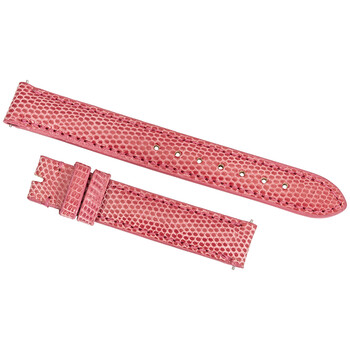 14 MM Shiny Hot Pink Lizard Leather Strap