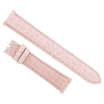 16 MM Matte Pink Alligator Leather Strap