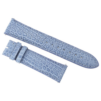 20 MM Matte Blue Alligator Leather Strap