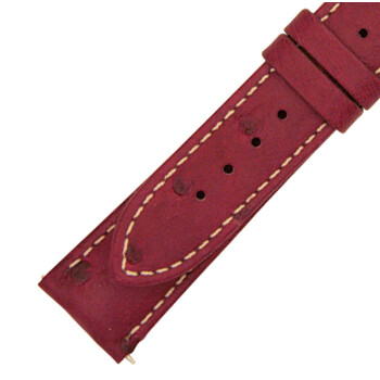 21 MM Matte Bougainvillea Ostrich Leather Strap