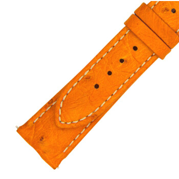 21 MM Matte Tan Ostrich Leather Strap