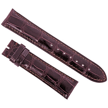 21 MM Shiny Ruby Alligator Leather Strap