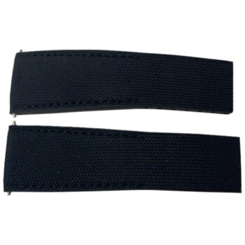 24mm Black Rubber  Canvas Strap 264S