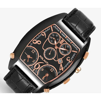 3TZone Chronograph Quartz Rose Gold Dial Watch PL2400IPBKRG