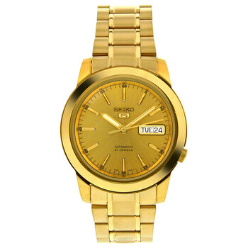 5 Automatic Champagne Dial Yellow Goldtone Watch SNKE56