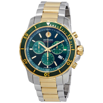 800 Chronograph Green Dial Twotone Watch