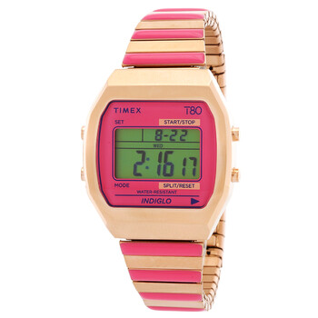 80 Quartz Digital Pink Dial Expansion Band Watch TW2W41600