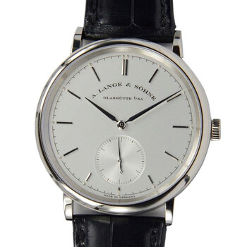 A. Lange and Sohne Saxonia Silver Dial 18kt White Gold Automatic Watch