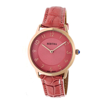 Abby Coral Dial Coral Leather Watch BR6807