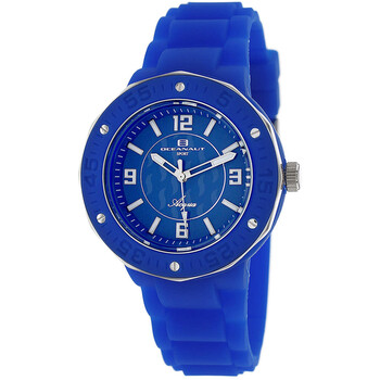 Acqua Blue Dial Rubber Strap Watch OC0210