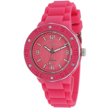 Acqua Pink Dial Pink Rubber Strap Watch OC0212