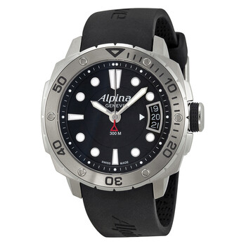 Adventure Diver Black Dial Black Rubber Watch AL240LB3V6