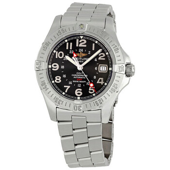 Aeromarine Colt GMT Steel Black Watch A3235011B715SS
